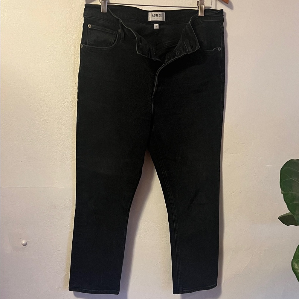 Agolde Riley Faded Black Jeans - Women's Size 32